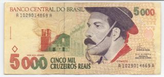 Brazil 5000 Cruzeiros Nd (1993),  P - 241