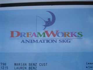 DreamWorks Animation Shrek Trolls Boss Baby one stock certificate share 8