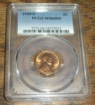 1944 - S Lincoln Cents Pcgs Ms66rd
