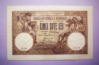 500 Lei Banknote From Romania (1919),  Pick 22c,  Xf,