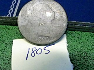 1805 Draped Bust Large Cent,  Old Us Coin Us Large Cent