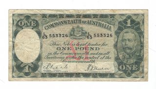 Australia - One (1) Pound,  1933