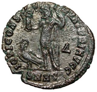 Rare & Large Roman Coin Of Licinius I " Jupiter,  Eagle " Heraclea Certified