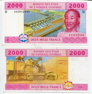 Central African State Cameroun 2000 2,  000 Francs 2015 P 208 U Hybrid Unc