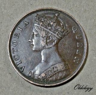 Hong Kong 1 Cent Coin 1865 Victoria Km 4.  1 Bronze 7.  4g Vf,  543