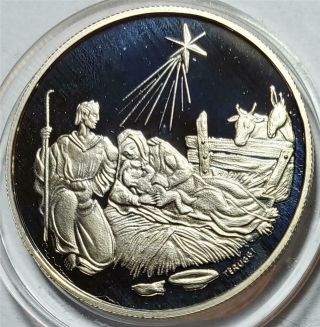 Andorra,  5 Diners,  2000,  Proof,  Nativity Scene, .  4624 Ounce Silver