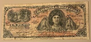 Nicaragua 1 Peso Banknote From 1906