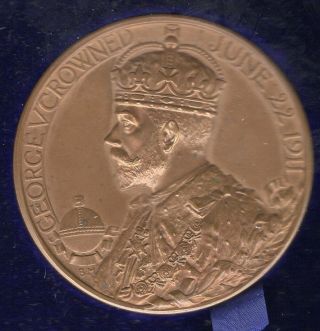 1911 British Bronze Medal To Commemorate The Coronation Of King George V