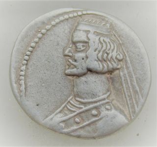 Ancient Parthian Silver Drachm Orodes Ii