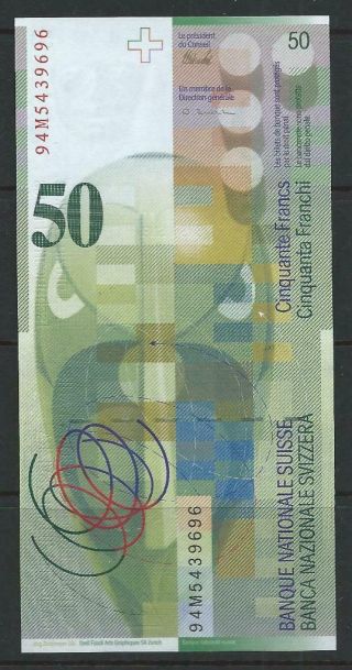 Switzerland - P70 - 1994 50 Francs - Signature 67 - Unc
