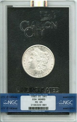 1883 - Cc $1 Ngc/gsa Ms65 Gsa Hoard - Morgan Silver Dollar