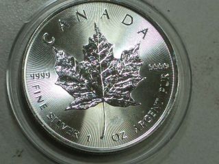 2014 Canada 5 Dollar Silver Coin Maple Leaf Privy
