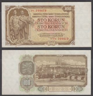 Czechoslovakia 100 Korun 1953 (vf, ) Banknote Km 86a