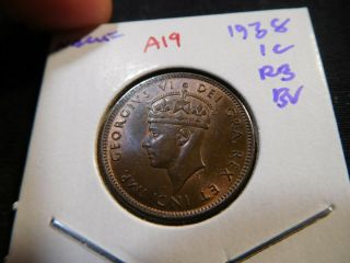 A19 Canada Newfoundland 1938 Small Cent Bu Red Brown