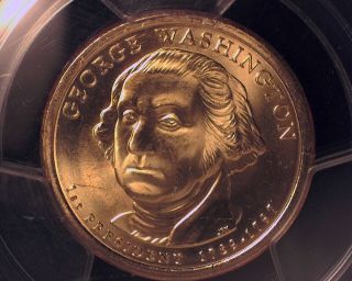 2007 $1 George Washington Gold Dollar Pcgs Ms66 Smooth - Edge Error