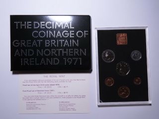 1971 Uk Great Britain Northern Ireland Decimal Coinage - Proof Set