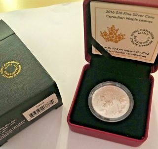 2016 Canada $10 1/2 Oz Fine Silver Coin - Canadian Maple Leaves