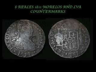 8 Reales Cast Morelos And Lva Counterstamp
