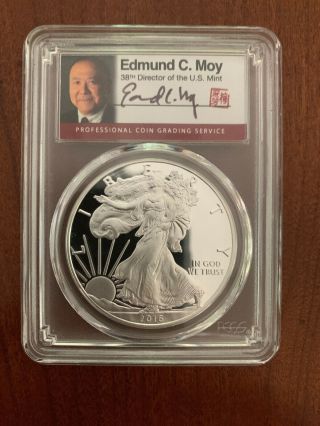 2016 W Proof Silver Eagle Pcgs Pr70 Dcam Moy Signed First Day Issue 1 Of 300 Fdi