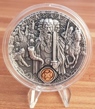 Svetovid Niue 2019 Slavic Gods 2 Oz Silver Coin,  Box