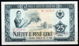 Albania Banknote 1964,  25 Lekë,  Unc