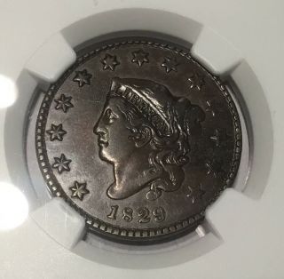 USA - Large cent 1829 medium letters NGC VF30 BN 5