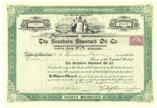Southern Standard Oil Company.  Stock Certificate