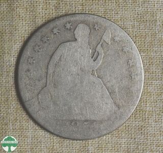 1854 - O Seated Liberty Half Dollar - About Good Details