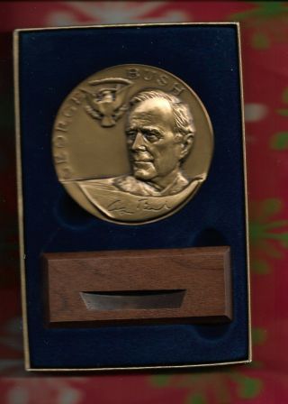 1989 George Bush Official Presidential Inaugural Bronze Medal Large Size 2 3/4 "
