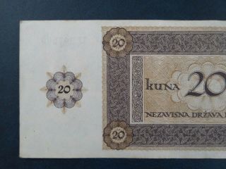 CROATIA 20 Kuna 1944.  XF,  Not issued 4