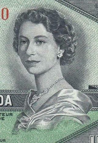 1954 Bank Of Canada Qeii $1 Devils Face Consecutive 3 Of 3 ( (gem Unc))