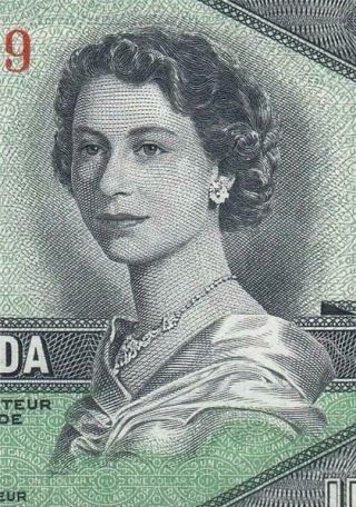 1954 Bank Of Canada Qeii $1 Devils Face Consecutive 2 Of 3 ( (gem Unc))