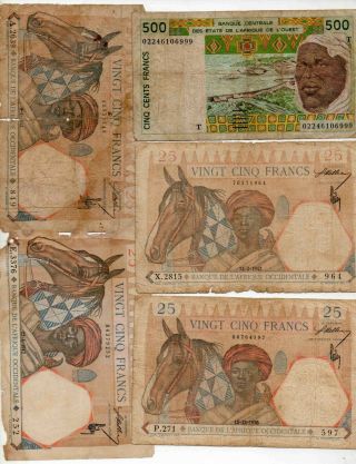 French WA,  West African States & others - 30 notes - 8