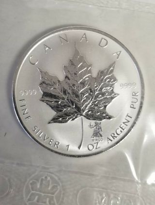 Canada 2004 $5 Silver Maple Leaf Zodiac Virgo Privy Coin