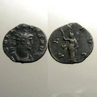 Roman Emperor Gallienus_billon Antoninianus_pax Holding Branch & Sceptre