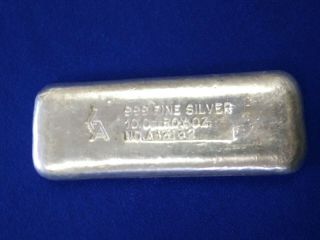 Ga Golden Analytical - 10 Troy Oz.  999 Fine Silver Bar - Old Poured Style