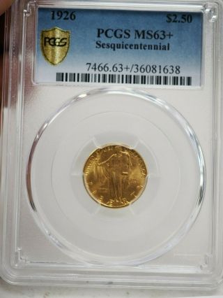 1926 Sesquicentennial $2.  50 Pcgs Certified Ms63,  1638