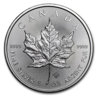 2014 1oz Silver Maple Leaf Coin $5 Canada 1 Oz.  9999