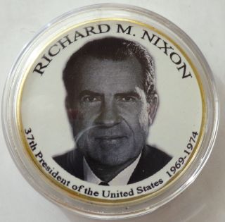 Richard Nixon 24k Gold Plated Memorabilia Coin 1