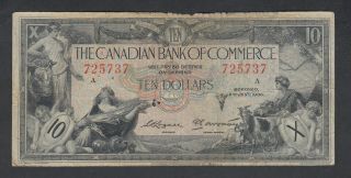 1935 Canadian Bank Of Commerce 10 Dollars