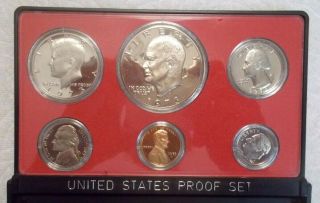 1973 S United States 6 Coins Proof Set In Hard Plastic Uncirculated Coins