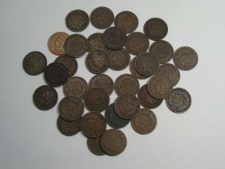 35 Indian Head Pennies - Hand - Picked 1890 