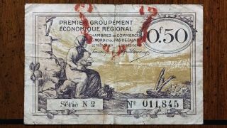 1926 France Chambres De Commerce Du Nord Et Du Pas - De - Calais 50 Centimes Note