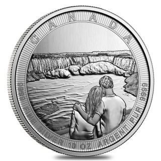 2017 $50 Canada The Great Ctg Niagara Falls 10 Oz Silver Capsule