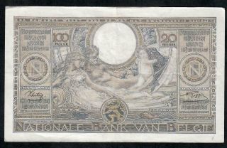 100 Francs From Belgium 1942 Vf