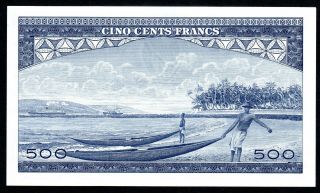 Guinea 500 Francs 1960.  Pick 14.  AU/Unc.  No folds,  lovely. 2