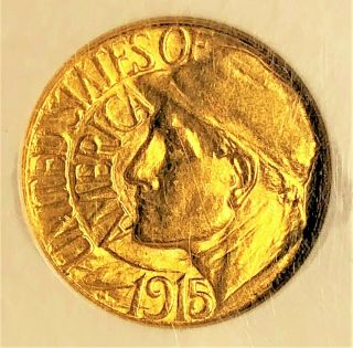 1915 - S Panama - Pacific $1 Gold Ngc Ms63