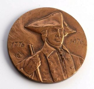 Medallic Art Co Bronze 2.  5 " Medal Medallion - Nys Bicentennial 1776 - 1976