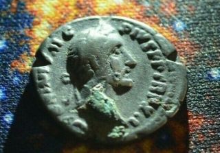 Silver Ancient Coin Roman Denarius Qriginal Antoninus Pius Adoptiv Marcus Aureli