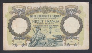 1939 - 44 Albania Albanian Paper Money,  20 Franga Italy& Germany Occupation